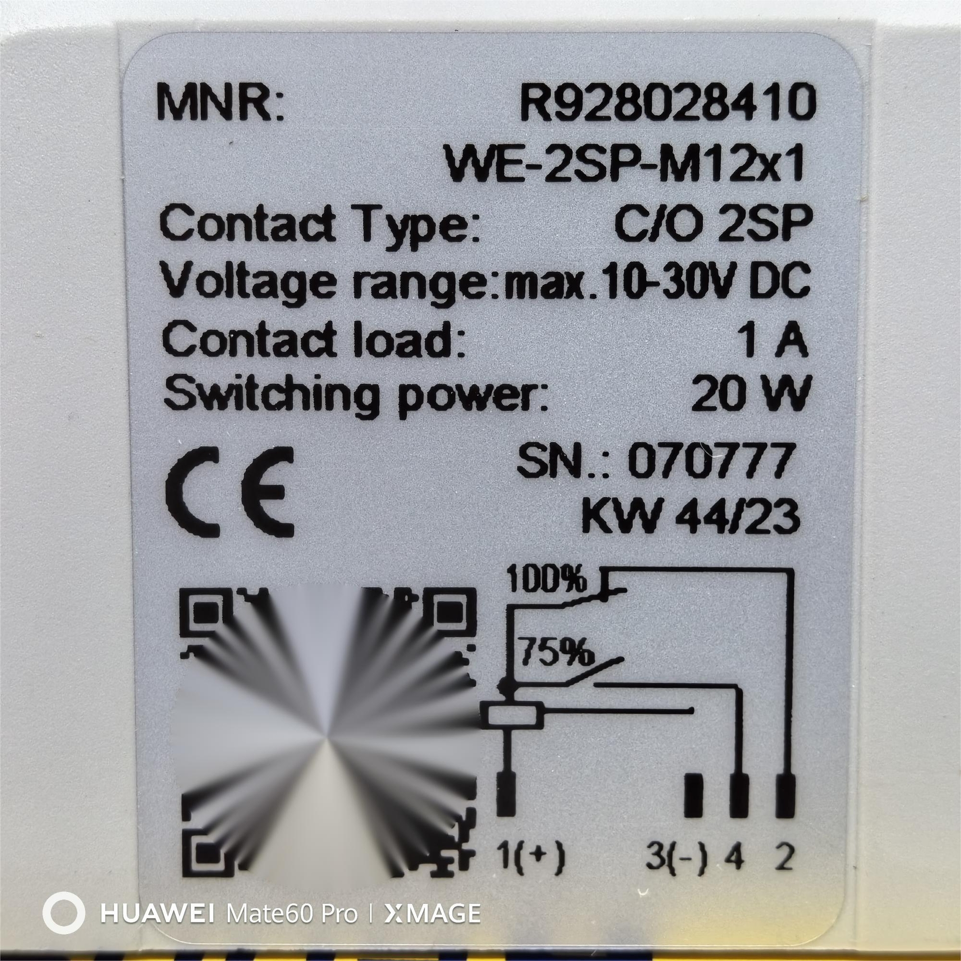 1006504B / R928028410 WE-2SP-M12X1 # Hengst // 汉格斯特,传感器