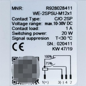 R928028411  WE-2SPSU-M12x1 # Rexroth // 力士乐，传感器