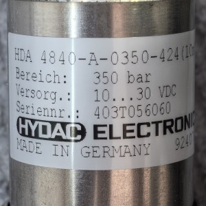924076  HDA4840-A-0350-424（10m） # HYDAC // 贺德克，压力传感器