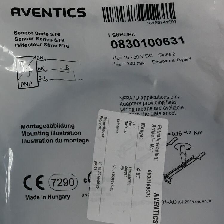 0830100631 # Aventics // 安沃驰,传感器