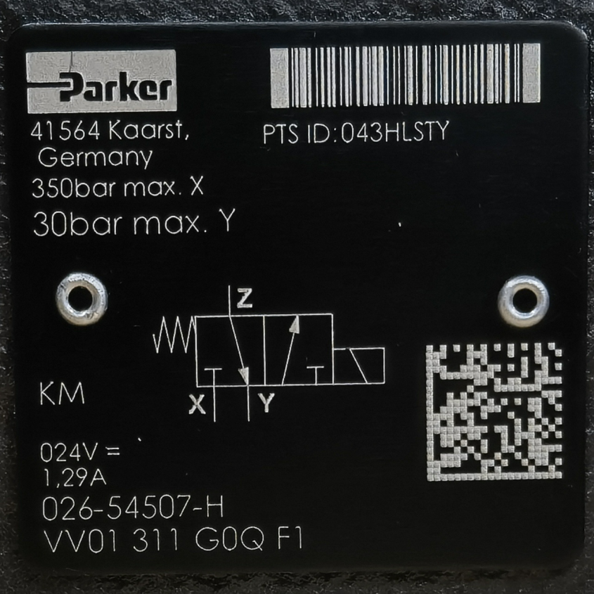 026-54507-H VV01-311-G0Q-F1 Parker Hydraulic Valve