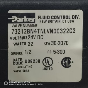 73212BN4TNLVN0C322C2 Parker // Parker Pneumatic Valve