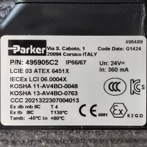 495905C2 Parker // Parker, Pneumatic Valve Coil