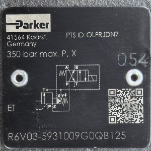 R6V03-5931009G0QB125 Parker Hydraulic Valve
