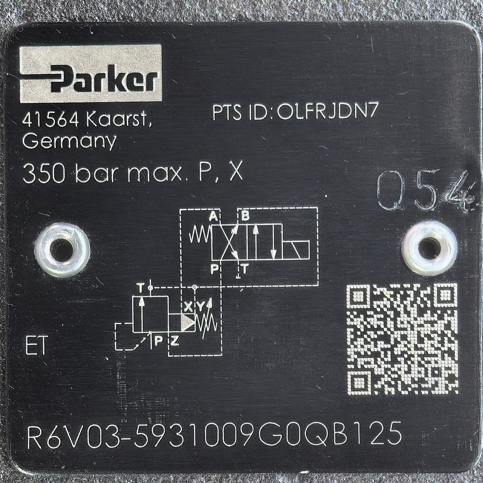 R6V03-5931009G0QB125 Parker Hydraulic Valve