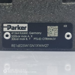RE16E25W1SN1XWM27 Parker Hydraulic Valve