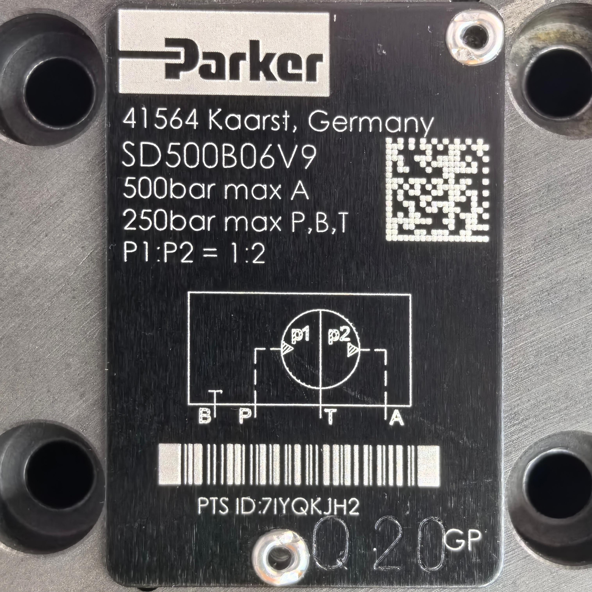 SD500B06V9 by Parker - Hydraulic Valve