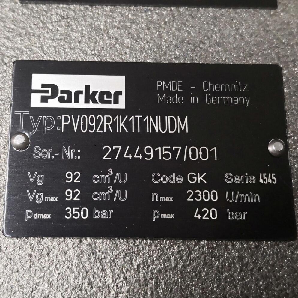 PV092R1K1T1NUDM Parker - Parker Hydraulic Pump
