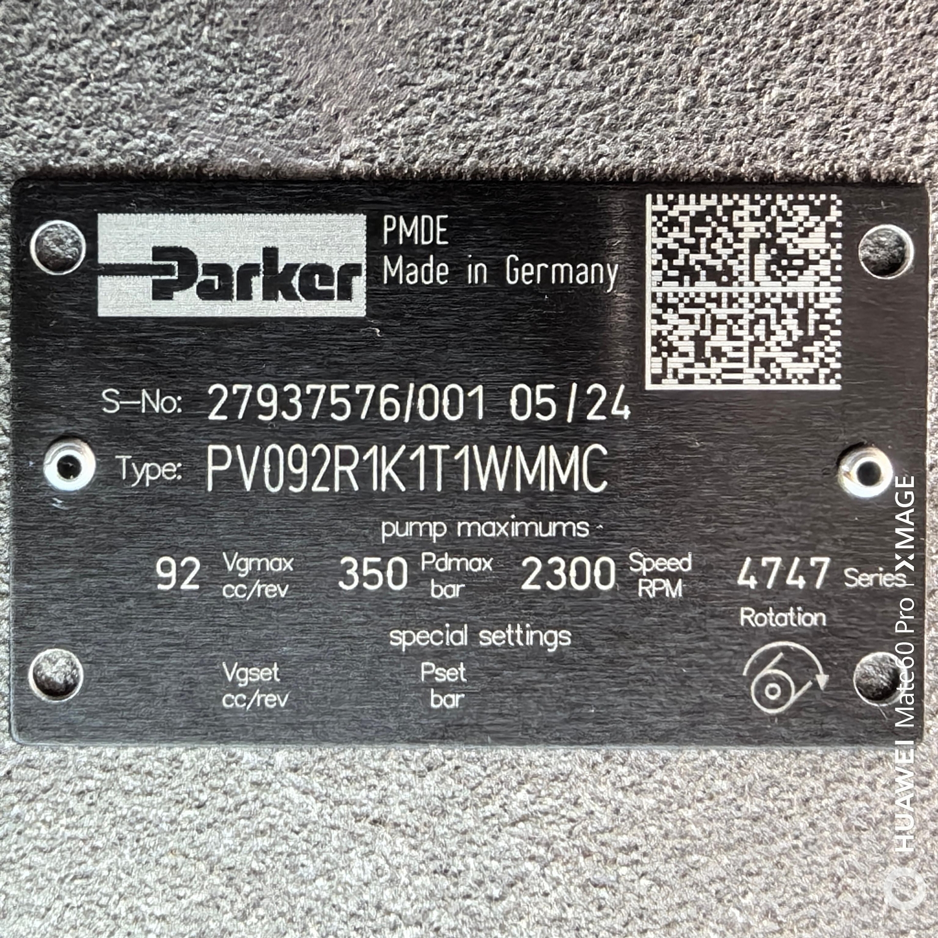 PV092R1K1T1WMMC Parker Hydraulic Pump