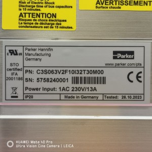Parker C3S063V2F10I32T30M00 Servo Drive/Controller