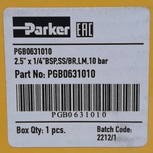 PGB0631010 Parker Pressure Gauge