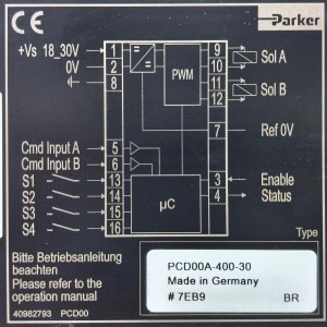PCD00A-400-30 Parker Proportional Pressure/Flow Control Valve Electronic Control Module