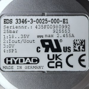 925553  EDS3346-3-0025-000-F1 # HYDAC // 贺德克，压力传感器
