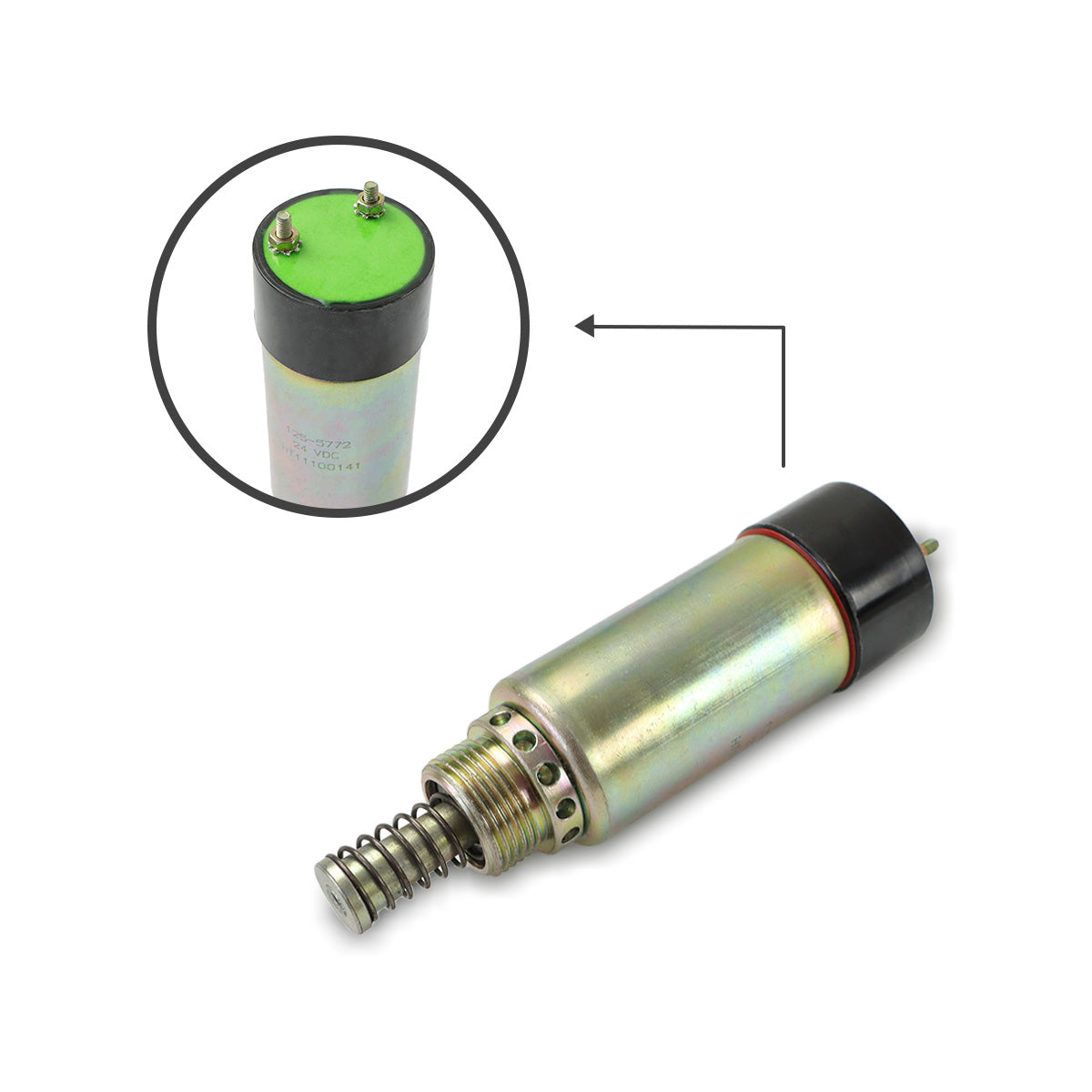 125-5772 1255772 Shut Off Solenoid Valve for Caterpillar 3114 3116 - Image 3