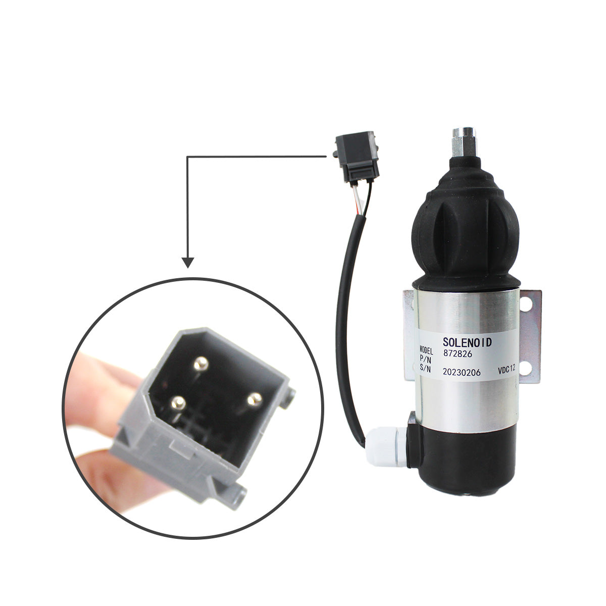 872826 Stop Solenoid Valve 12V for Volvo Penta TAMD61A Perkins - Image 4