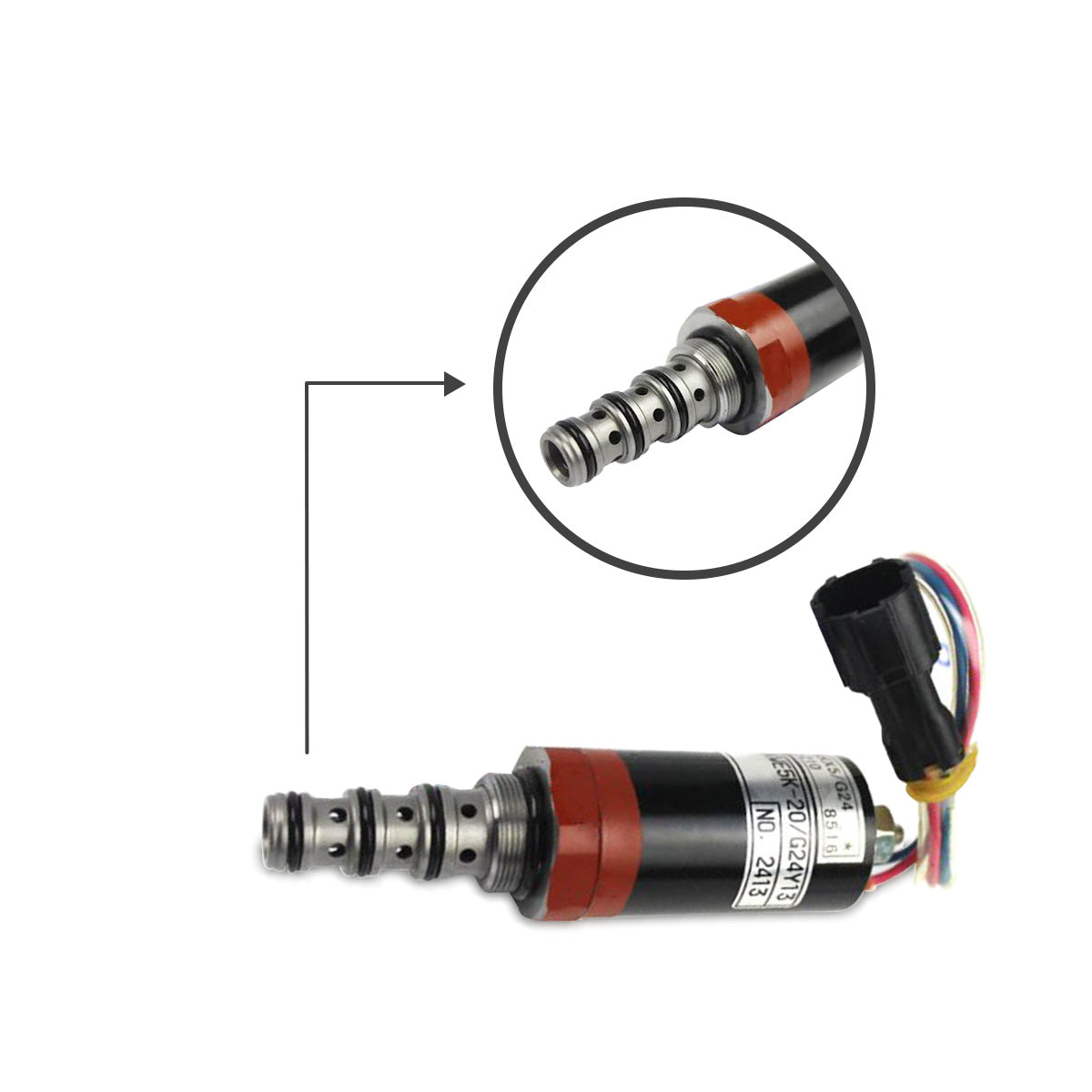KWE5K-20/G24Y13 SKX5/G24-210 Solenoid Valve for Sumitomo SH135 - Image 4