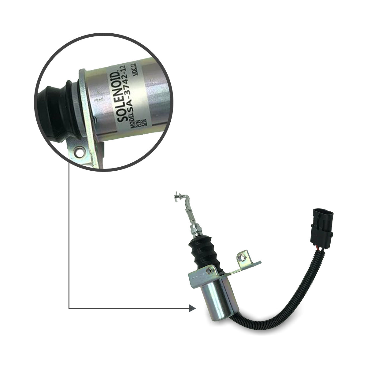 SA-3742-12 3932017 Stop Solenoid Valve for Deutz Bosch - Image 2