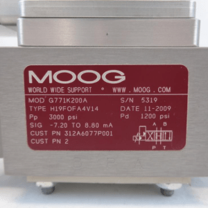 Moog G771K200A H19FOFA4V14 In Stock