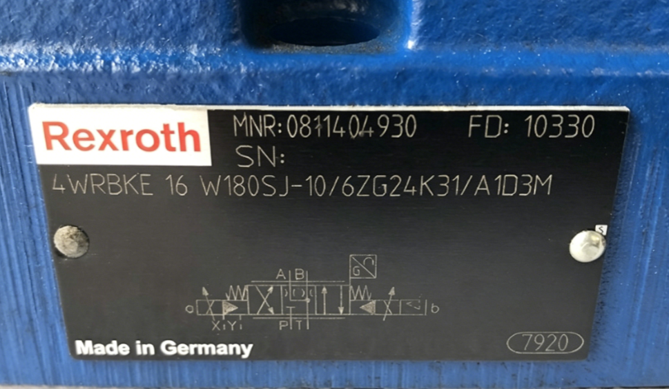 4WRBKE16W180SJ-10/6ZG24K31/A1D3M 0811404930 Servo Valve - Image 2